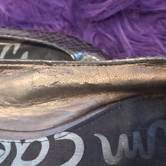 Sam Edelman Pewter Silver Icelyn Jewelled Pointed Toe Flats Women’s Size 6 - Picture 5 of 6